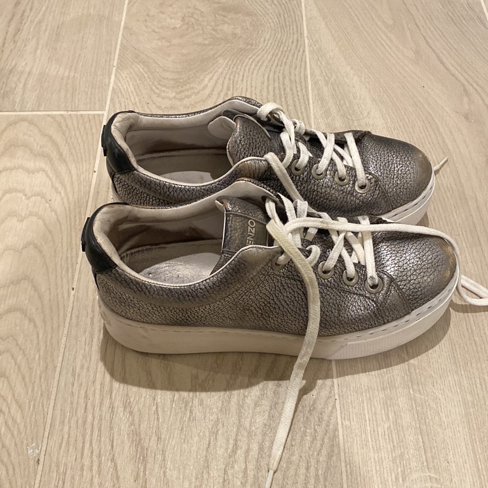 Silver Kenzo Platform Sneakers